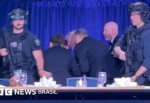 Trump é retirado às pressas de jantar após atirador abrir fogo contra segurança; o que se sabe até agora